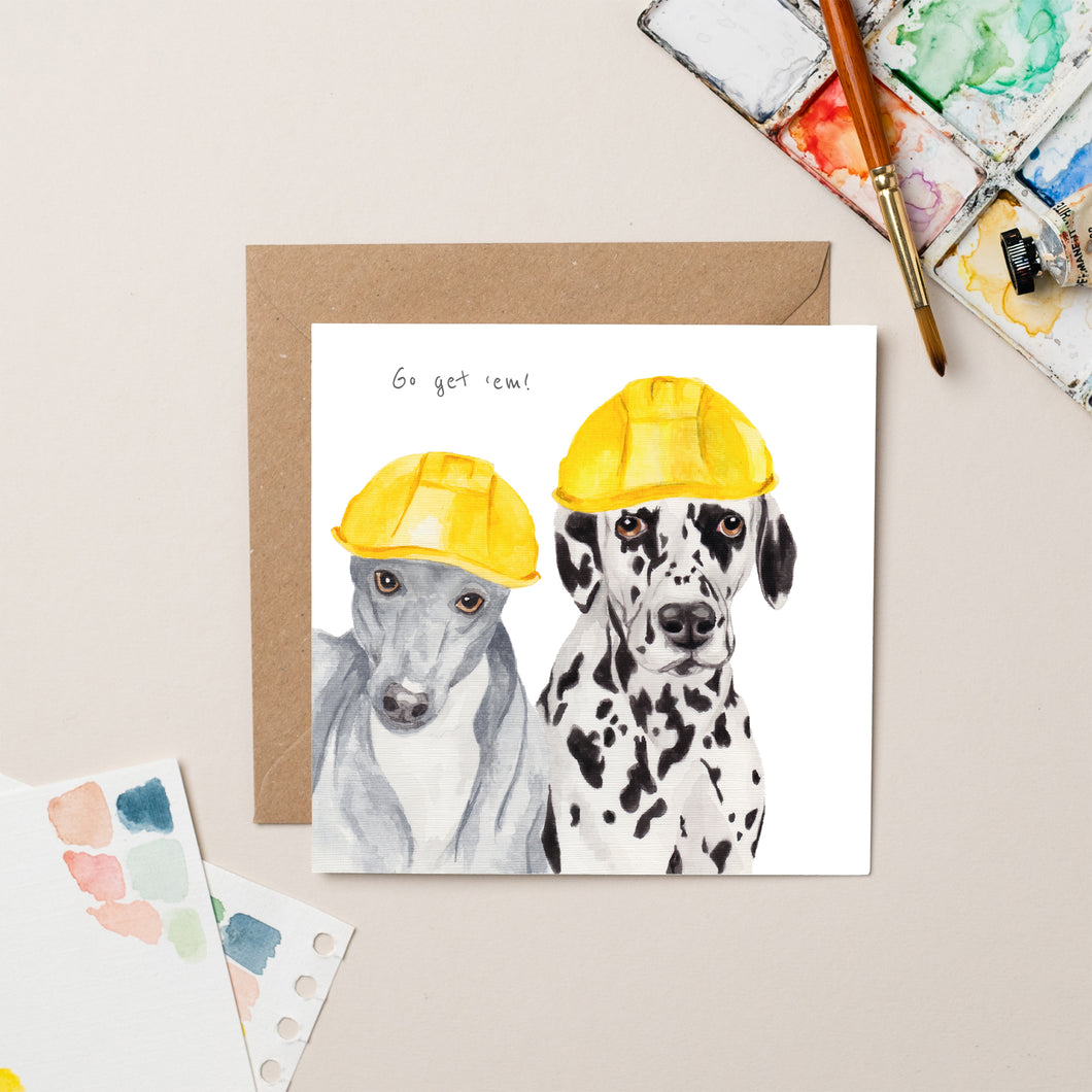 Dogs in Hard Hats card - lil wabbit
