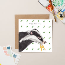 Load image into Gallery viewer, Badger with Keys card - Lil wabbit
