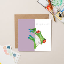 Load image into Gallery viewer, Frog Looking for Cake Birthday card - lil wabbit