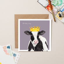 Load image into Gallery viewer, King Cow Birthday card - lil wabbit