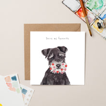 Load image into Gallery viewer, Schnauzer with Heart Beard card - lil wabbit