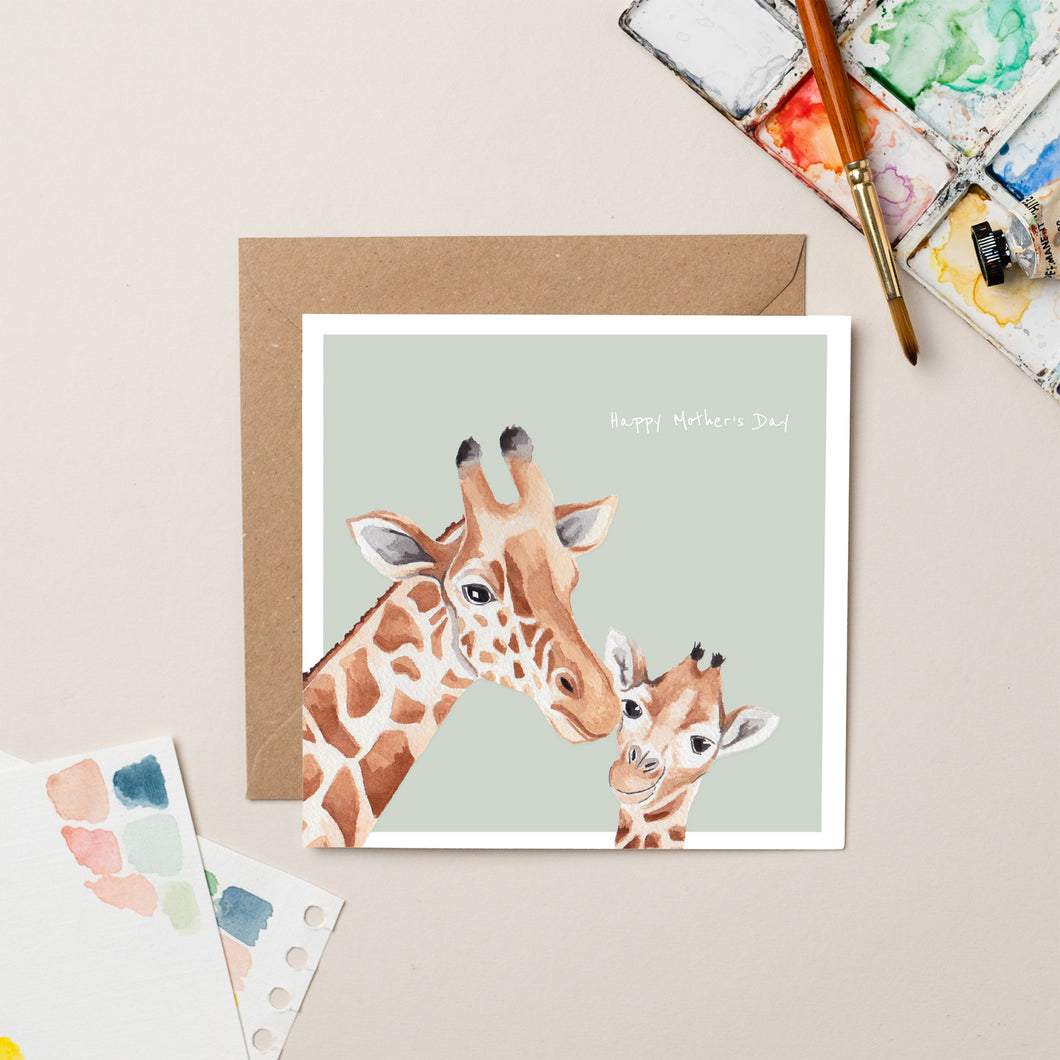 Mother's Day Giraffe card - lil wabbit