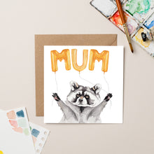 Load image into Gallery viewer, Mother's Day Raccoon card - lil wabbit
