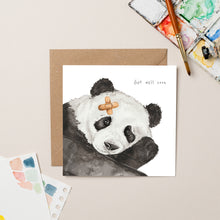 Load image into Gallery viewer, Panda Get Well Soon card - lil wabbit