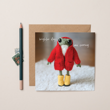 Load image into Gallery viewer, Brighter Days Are Coming Heknitt x lil wabbit card