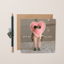 Load image into Gallery viewer, You've Got My Heart Heknitt x lil wabbit card