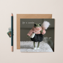 Load image into Gallery viewer, Life's Sweeter With You Heknitt x lil wabbit card