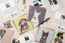 Load image into Gallery viewer, StreetVet Alfie Christmas card with Gold Foil - lil wabbit