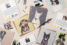 Load image into Gallery viewer, StreetVet Freddie Christmas card with Gold Foil - lil wabbit