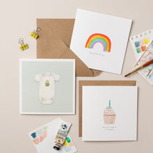 Load image into Gallery viewer, Avocado Baby Grow card - lil wabbit