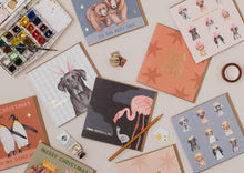 Load image into Gallery viewer, Flamingo Mother's Day card with Gold Foil