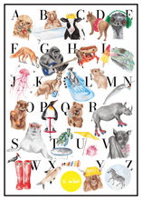 Load image into Gallery viewer, Animal Alphabet Print (A3) - lil wabbit