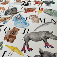 Load image into Gallery viewer, Animal Alphabet Print (A3) - lil wabbit