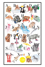 Load image into Gallery viewer, Animal Alphabet Tea Towel - lil wabbit