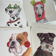 Load image into Gallery viewer, Schnauzer & Friends 4 Card Christmas Bundle - lil wabbit