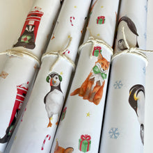 Load image into Gallery viewer, Puffin in Ear Muffs Wrapping Paper Sheet - lil wabbit
