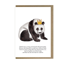 Load image into Gallery viewer, King Panda with poem card - lil wabbit
