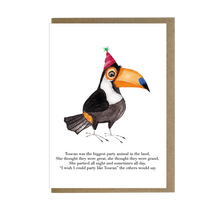 Load image into Gallery viewer, Party Toucan card - lil wabbit