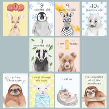 Load image into Gallery viewer, Hand-Me-Down Baby Milestone cards - lil wabbit