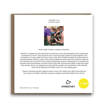 Load image into Gallery viewer, StreetVet Freddie Everyday card - lil wabbit