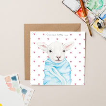 Load image into Gallery viewer, New Baby Card | Baby Lamb Greeting Card - lil wabbit
