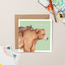 Load image into Gallery viewer, Father&#39;s Day Bear card - lil wabbit
