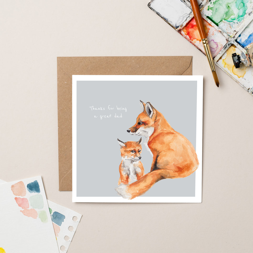 Father's Day Fox card - lil wabbit