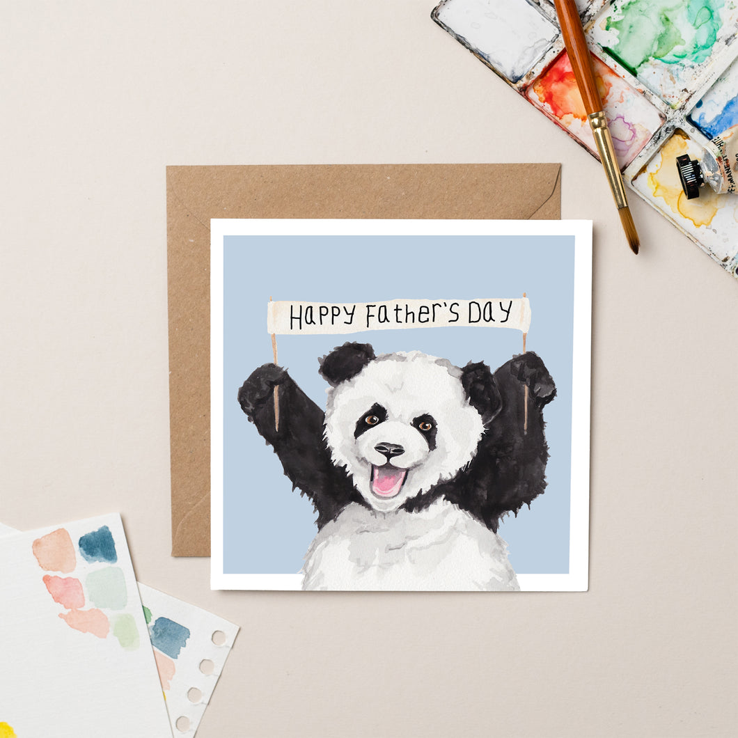 Father's Day Panda card - lil wabbit