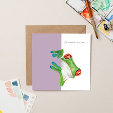 Load image into Gallery viewer, Frog Looking for Cake Birthday card - lil wabbit
