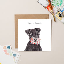 Load image into Gallery viewer, Schnauzer with Heart Beard card - lil wabbit
