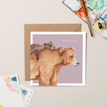 Load image into Gallery viewer, Big Bear Hug card - Lil wabbit
