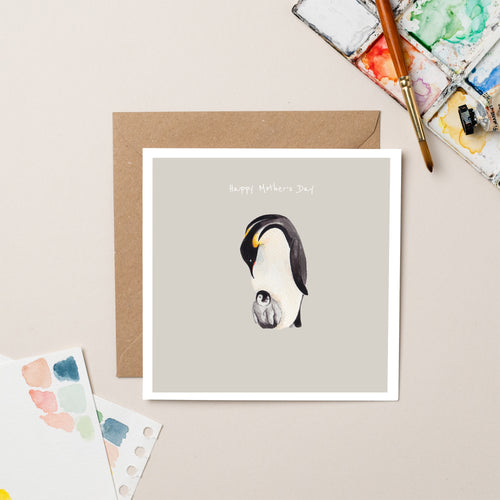 Mother's Day Penguin card - lil wabbit