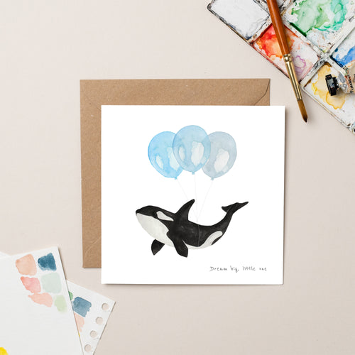 Dream Big Little One Whale card - lil wabbit