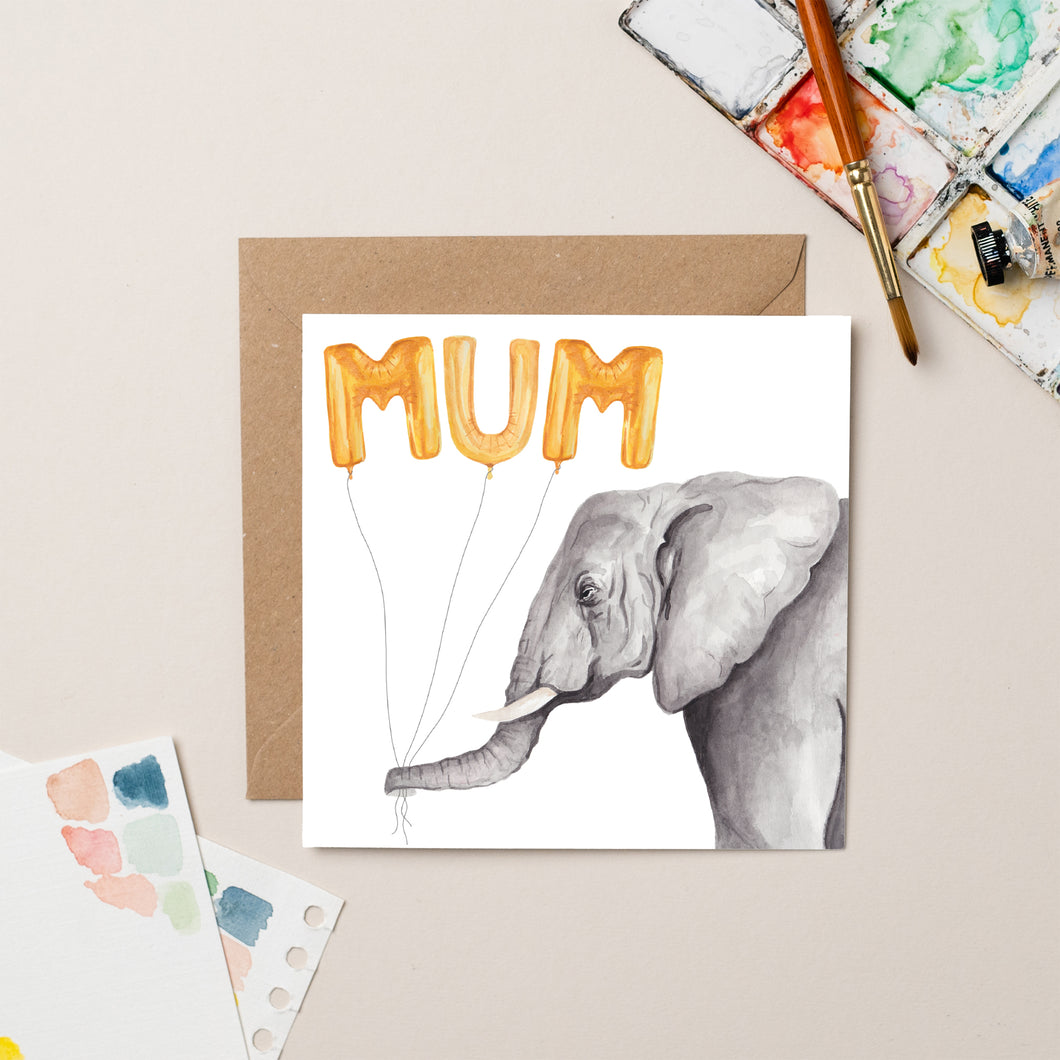Mother's Day Elephant card - lil wabbit