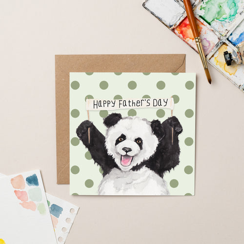 Father's Day Panda with Dots card - lil wabbit