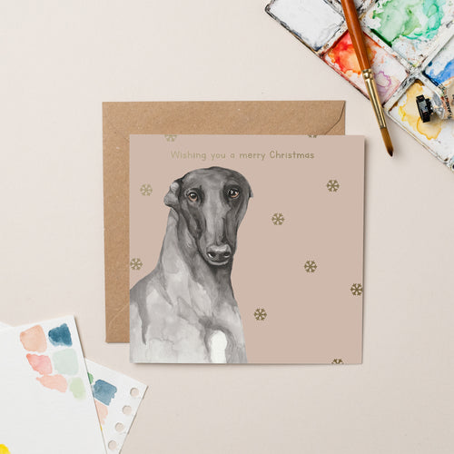 StreetVet Freddie Christmas card with Gold Foil - lil wabbit