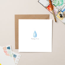 Load image into Gallery viewer, Tear Drop Thinking of You card - lil wabbit
