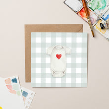 Load image into Gallery viewer, Heart Baby Grow card- lil wabbit
