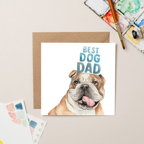 Best Dog Dad card - Lil wabbit