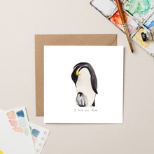 Load image into Gallery viewer, I love you, Mum Penguin card - lil wabbit
