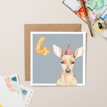 Load image into Gallery viewer, Deer 4th Birthday card - lil wabbit
