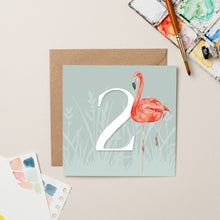 Load image into Gallery viewer, Flamingo Two card
