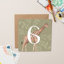 Load image into Gallery viewer, Giraffe Six card

