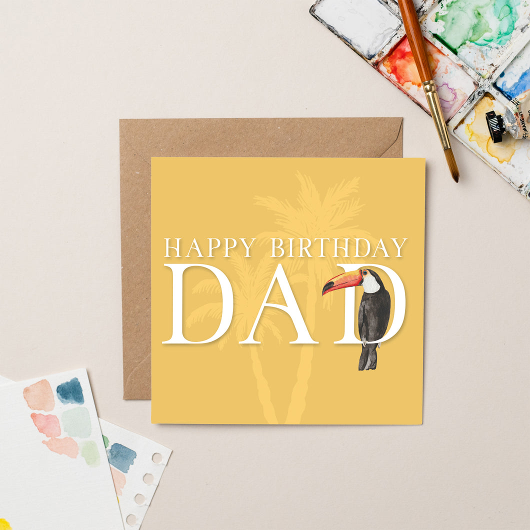Toucan Happy Birthday Dad card