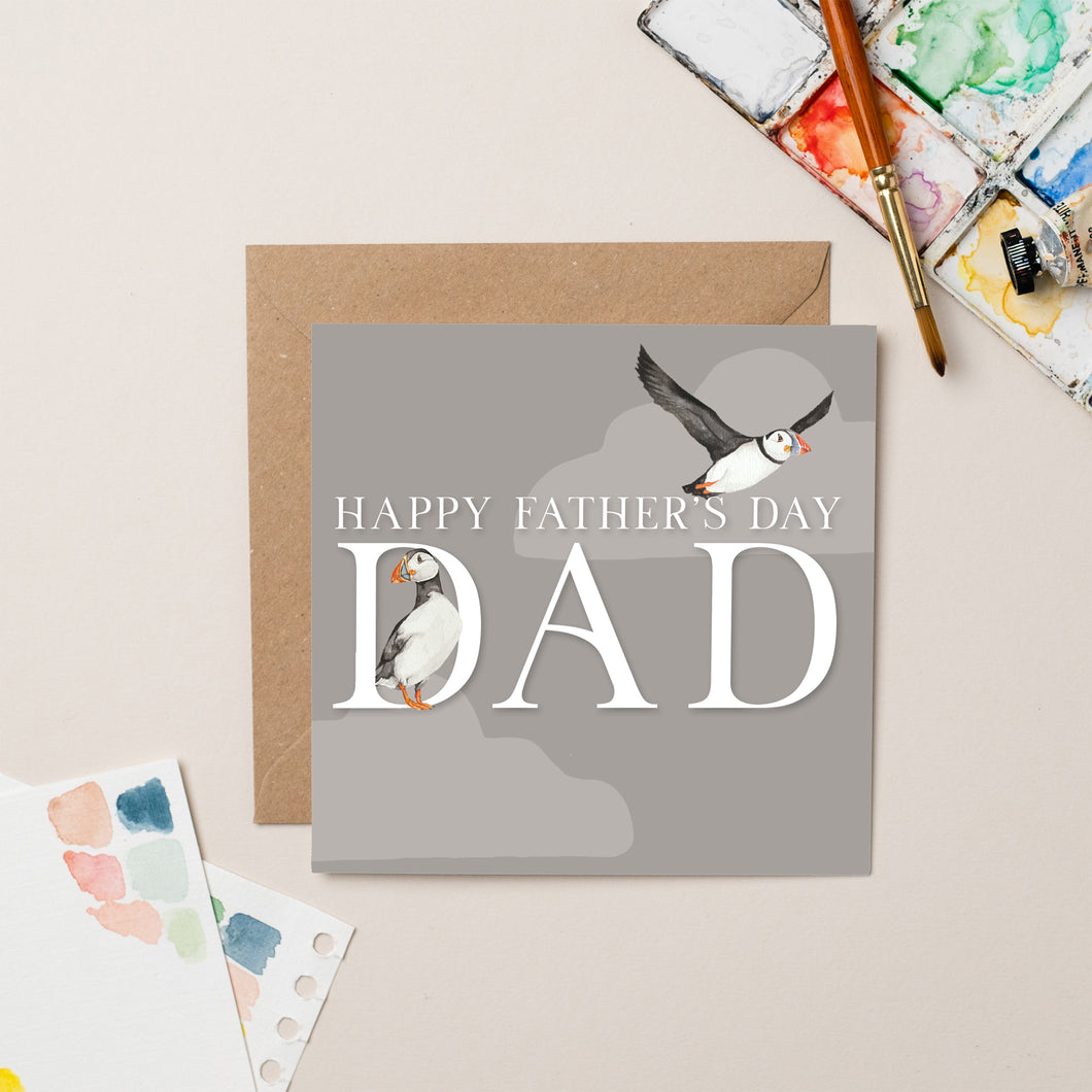 Puffin Happy Father's Day card