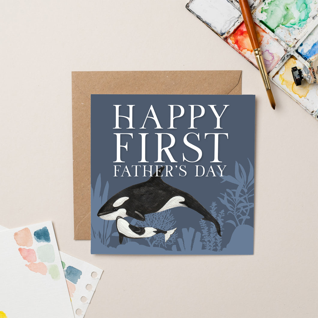 Orca First Father's Day card