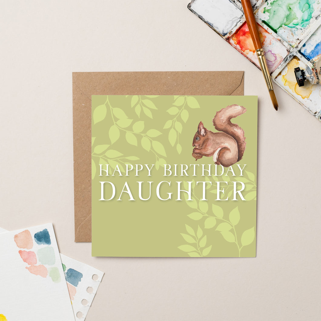 Squirrel Daughter Birthday card