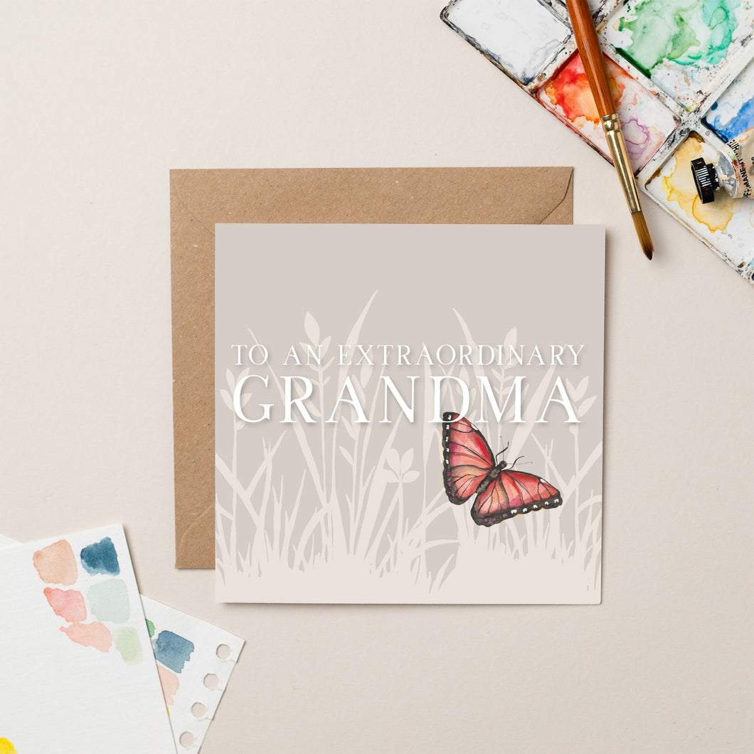 Butterfly Extraordinary Grandma card