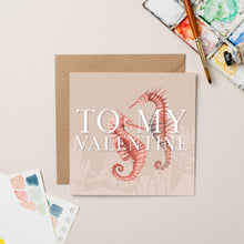 Load image into Gallery viewer, Seahorse Valentine&#39;s Day card
