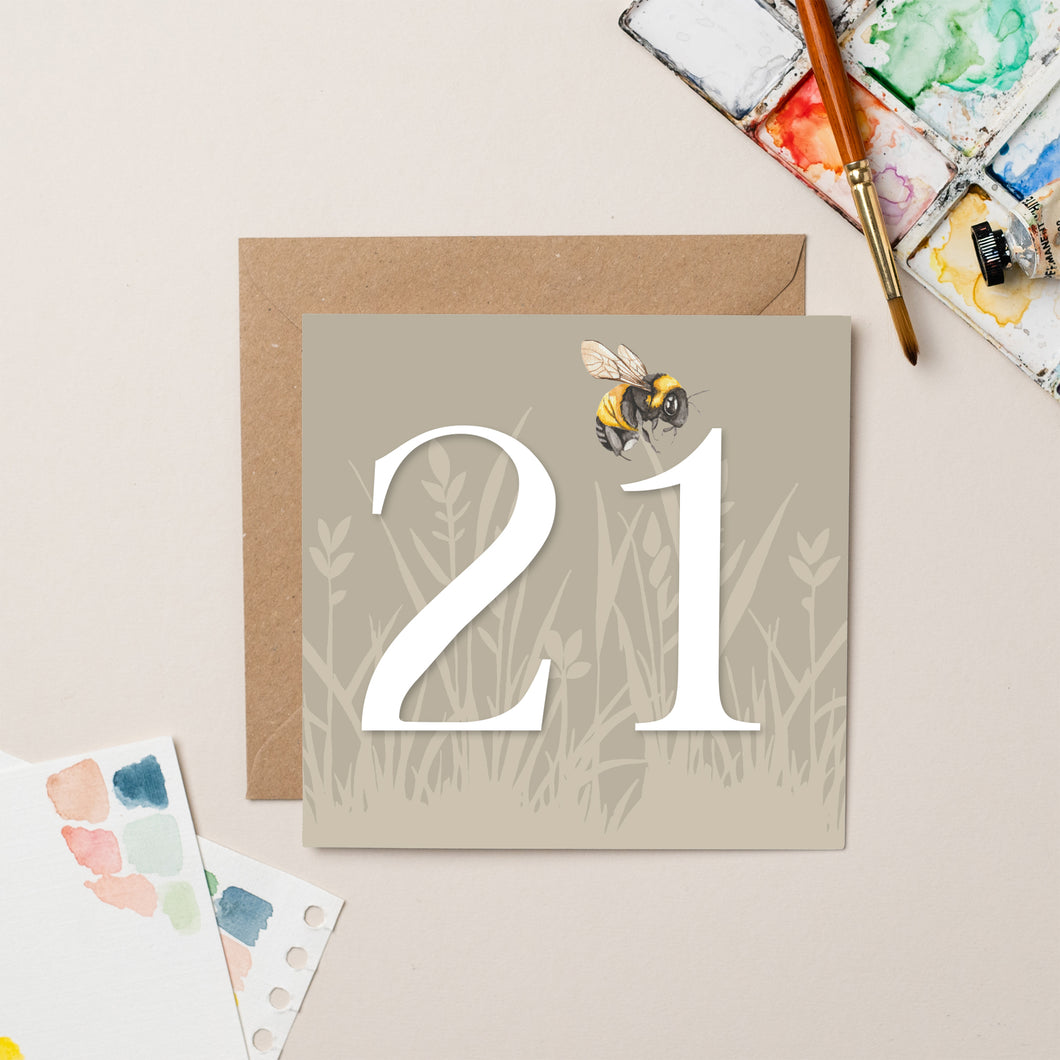 Bee Twenty One card